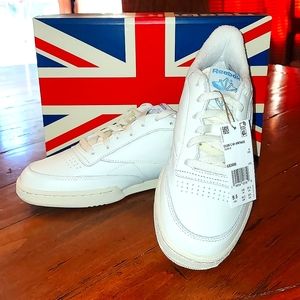 REEBOK  Club C 85 Vintage Leather Tennis Shoe, Chalk, Unisex 9.5M / 11W